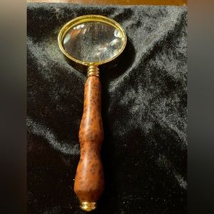 Custom made exotic wood magnifier.